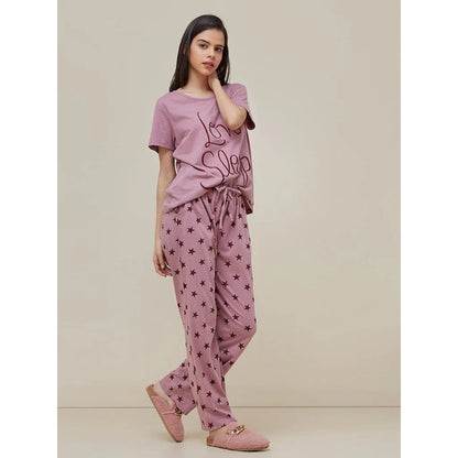 Premium Quality Soft And Comfortable Cotton Love Sleep Printed Jersey Night Wear Set