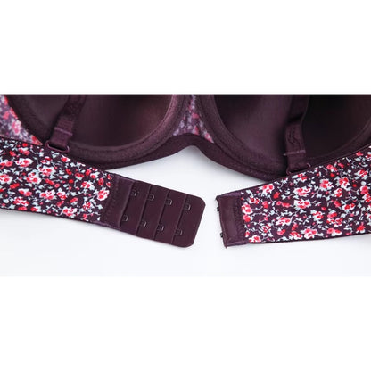 Stylish Floral Delight Adjustable Straps Breathable Padded Push-Up Bra