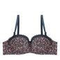 Stylish Floral Delight Adjustable Straps Breathable Padded Push-Up Bra