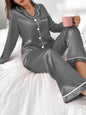 Luxurious Satin Silk Button Down Night Suit for Women Comfortable and Stylish Lounge Wear Sleepwear