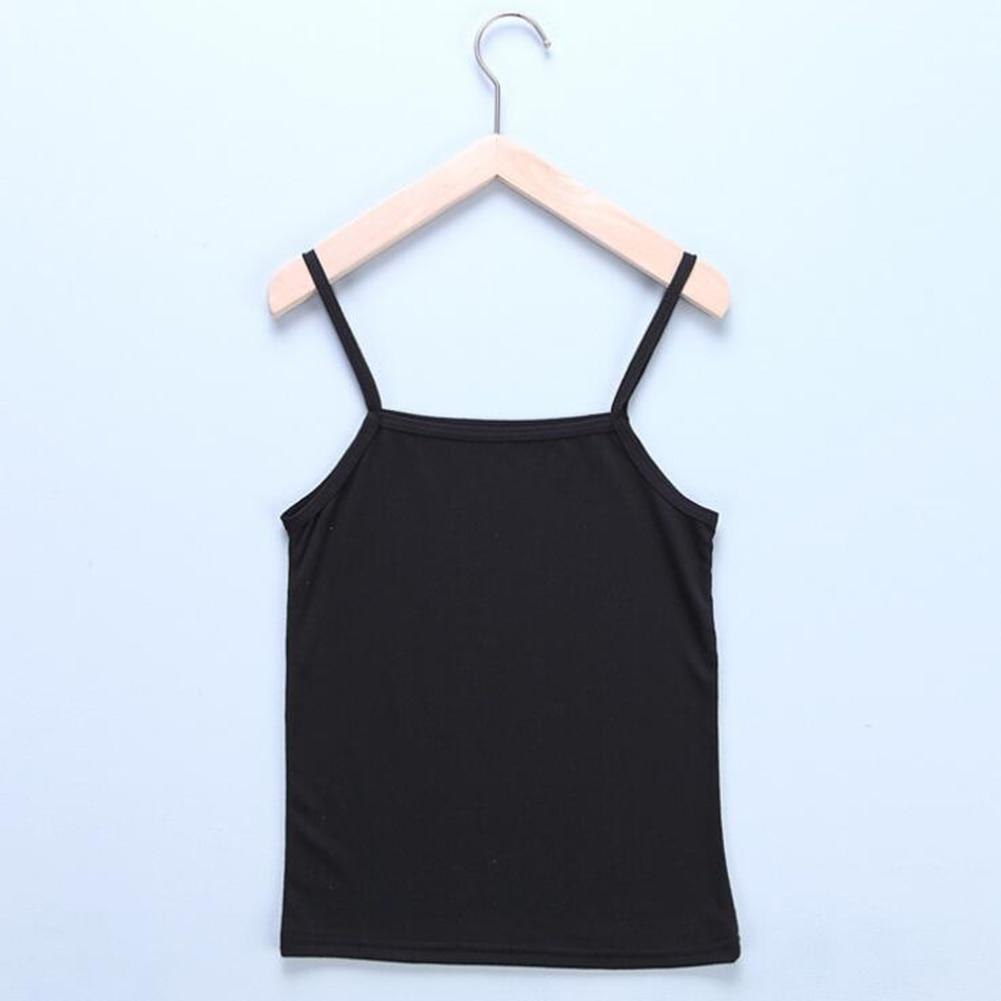 Women Camisole Slim Stretchy Spaghetti Strap Sleeveless O-Neck Basic Plain Vest Tops