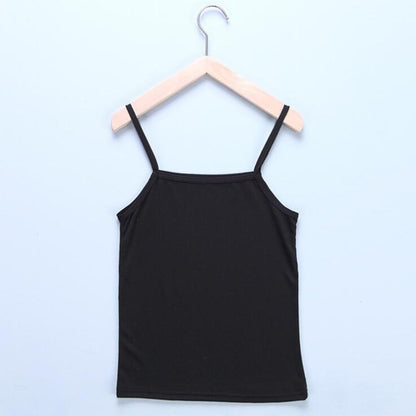 Women Camisole Slim Stretchy Spaghetti Strap Sleeveless O-Neck Basic Plain Vest Tops