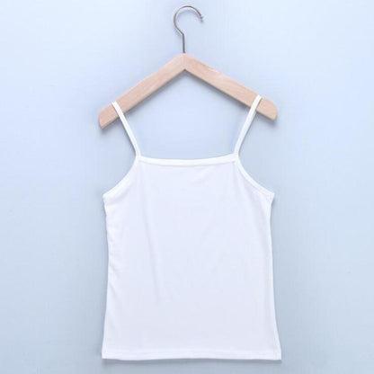Women Camisole Slim Stretchy Spaghetti Strap Sleeveless O-Neck Basic Plain Vest Tops